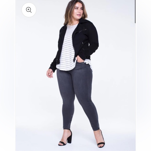 NWT Liverpool Los Ángeles High Rise Abby Skinny Silky Soft Jeans in Meteorite - Picture 4 of 15